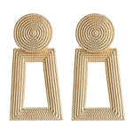 Load image into Gallery viewer, 2019 Vintage Earrings Large for Women Statement Earrings Geometric Gold Metal Pendant Earrings Trend Fashion Jewelry
