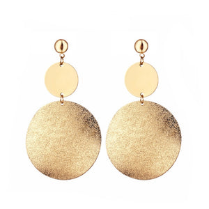 2019 Vintage Earrings Large for Women Statement Earrings Geometric Gold Metal Pendant Earrings Trend Fashion Jewelry